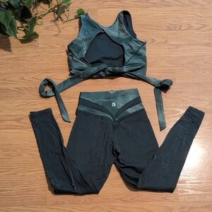 BuffBunny Teal Leggings and Crop Top Set